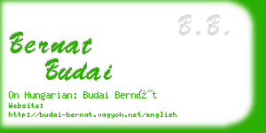 bernat budai business card